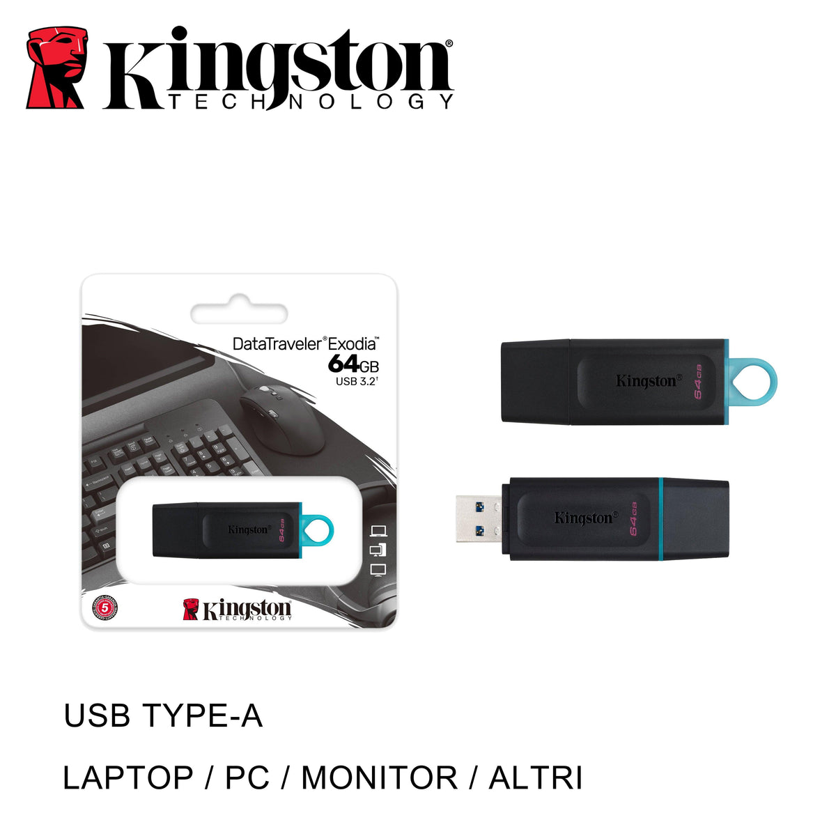 USB 64GB  3.2 DTX KINGSTON BL1 - koseakasa