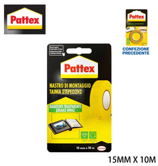 BIADESIVO TRASP. 15MMX10MT ART.2857477 715146 PATTEX BL1 - koseakasa