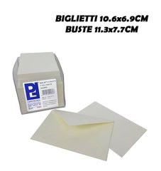 BIGLIETTI E BUSTE F.TO 4 100/100 AVORIO ART.40460 1PZ - koseakasa