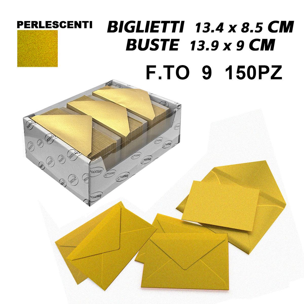 BIGLIETTI E BUSTE F.TO 9  150/150  ORO PERLESCENTE ART.LF40056F9 - koseakasa