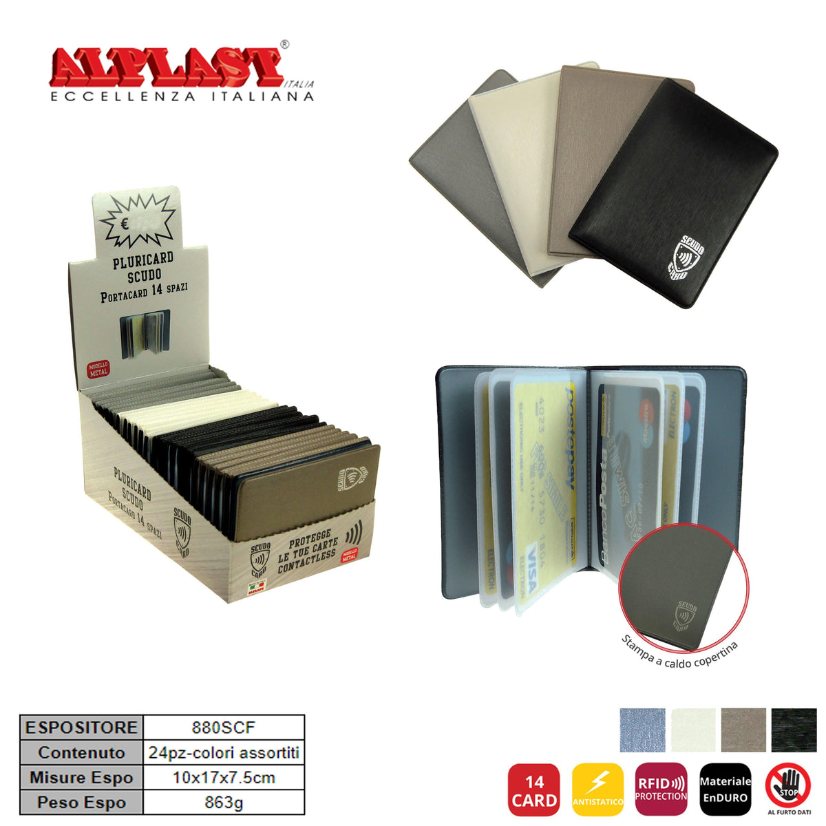 PORTADOCUMENTI 24PZ ANTIFURTO SCUDO ALPLAST ART.880SCF PZ1 - koseakasa