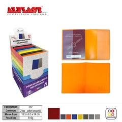 PORTAPASSAPORTO 24PZ TU COLOR.ASS. ALPLAST ART.212  PZ1 - koseakasa
