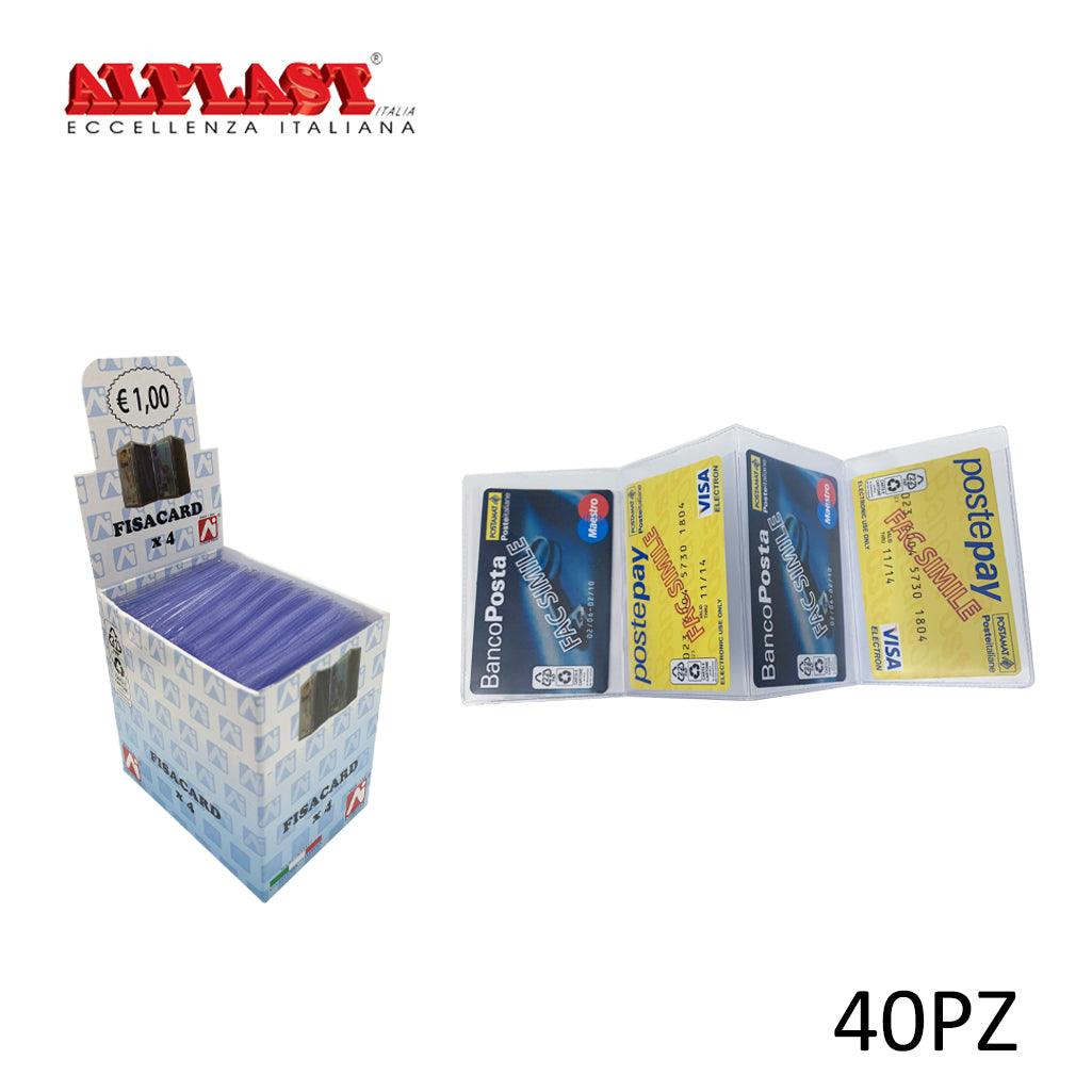 PORTA CARD 40PZ FISARMONICA 4 PS ALPLAST ART.894 PZ1 - koseakasa
