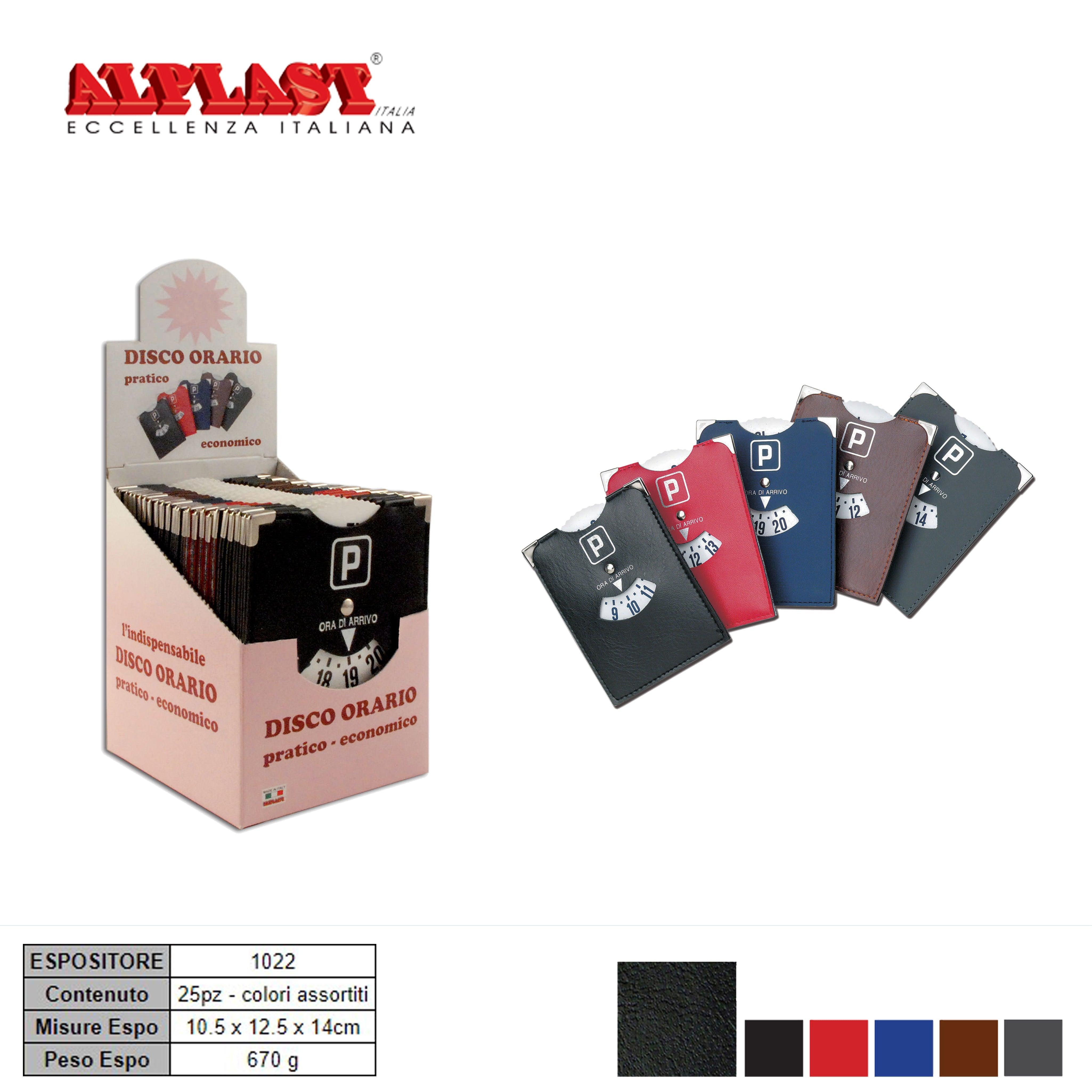 DISCO ORARIO 25PZ COLOR SCURI  ALPLAST ART.1022 PZ1 - koseakasa