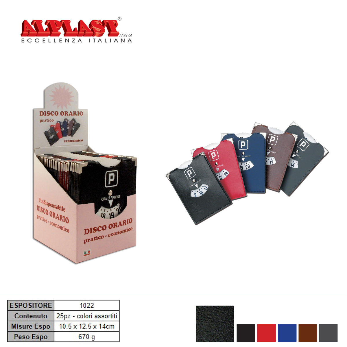 DISCO ORARIO 25PZ COLOR SCURI  ALPLAST ART.1022 PZ1 - koseakasa