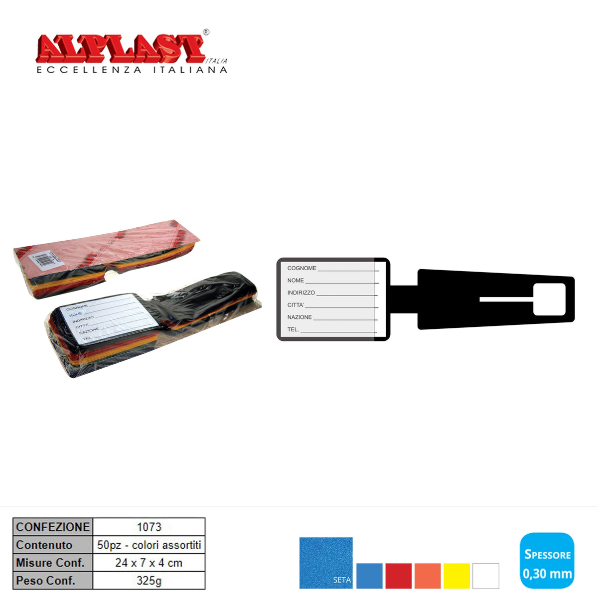 SEGNA BAGAGLIO 50PZ PVC ALPLAST ART.1073 PZ1 - koseakasa
