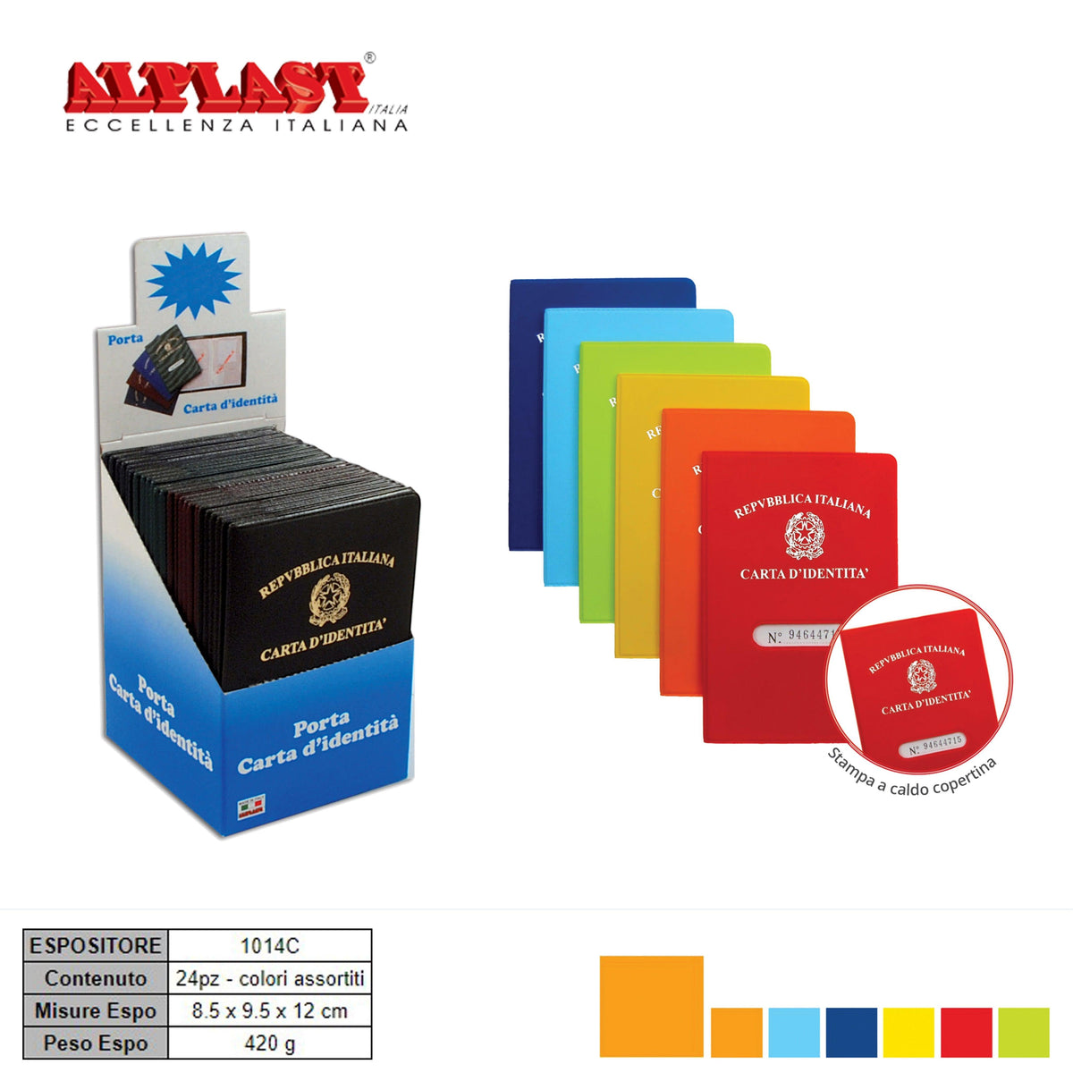 CARTA IDENTITA 24PZ COLOR.ASS.PAST. ALPLAST ART.1014C PZ1 - koseakasa