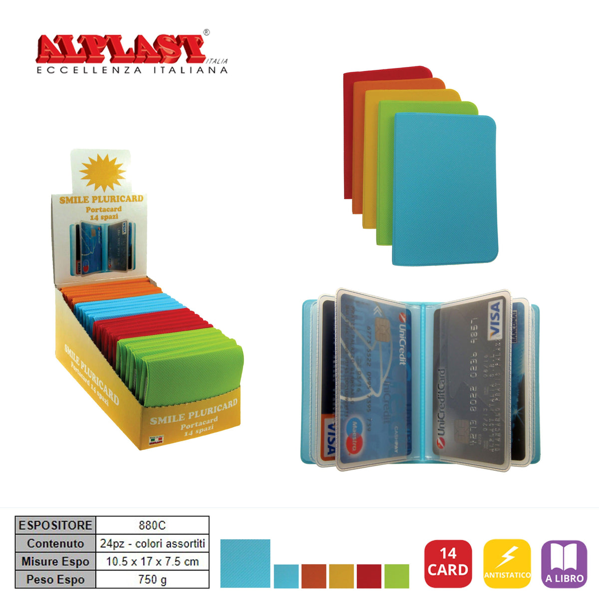 PORTA CARD 24PZ COLOR.ASS.PAST ALPLAST ART. 880/C PZ1 - koseakasa