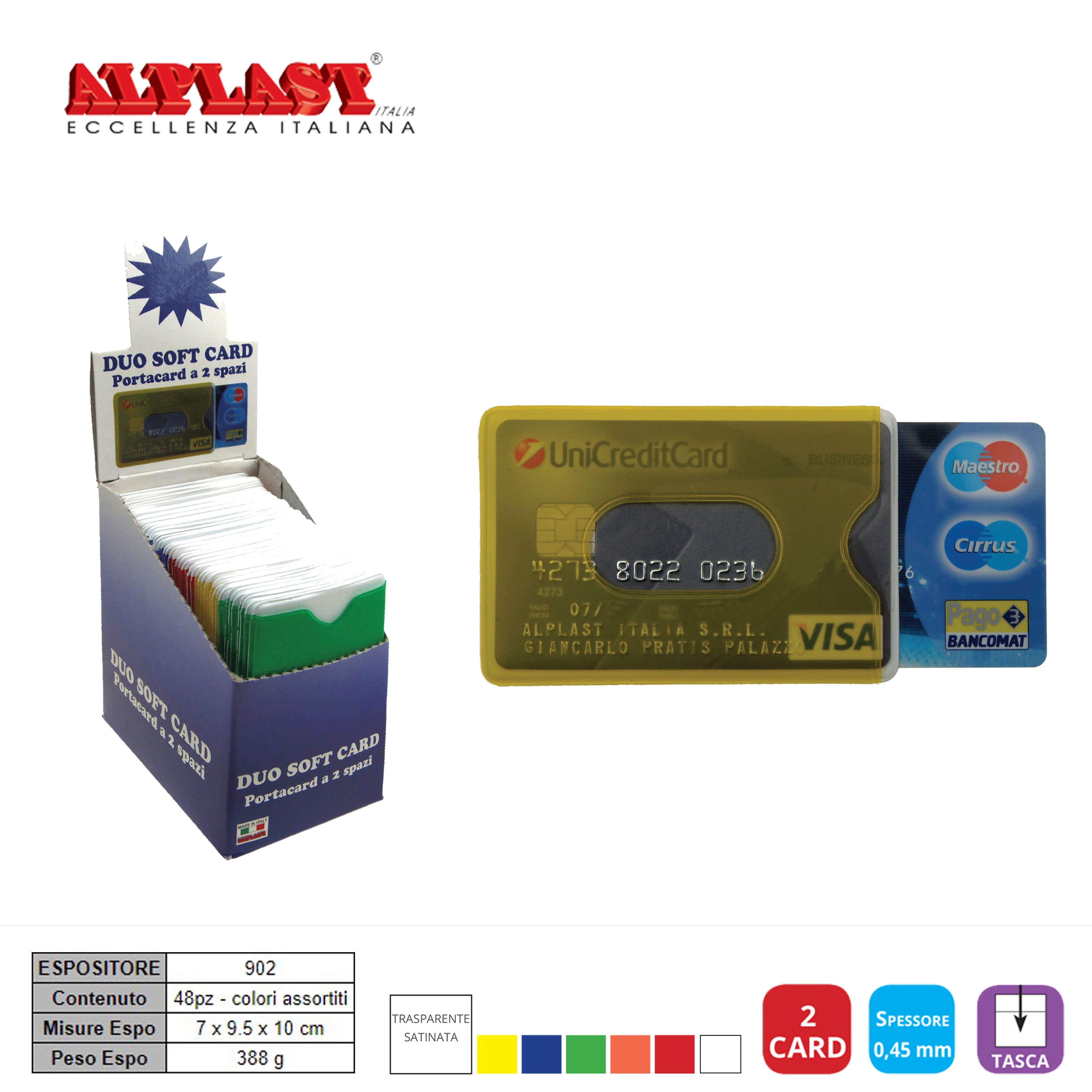 PORTA CARD SOFT DUO 48PZ ALPLAST ART.902 PZ1 - koseakasa