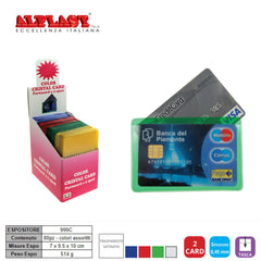 PORTA CARD DUO 80PZ COLOR.ASS. ALPLAST ART.999/C PZ1 - koseakasa