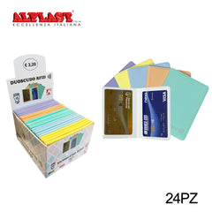 PORTA CARD SCUDO 24PZ COLOR.ASS.PAST. ALPLAST ART.890SCP PZ1 - koseakasa
