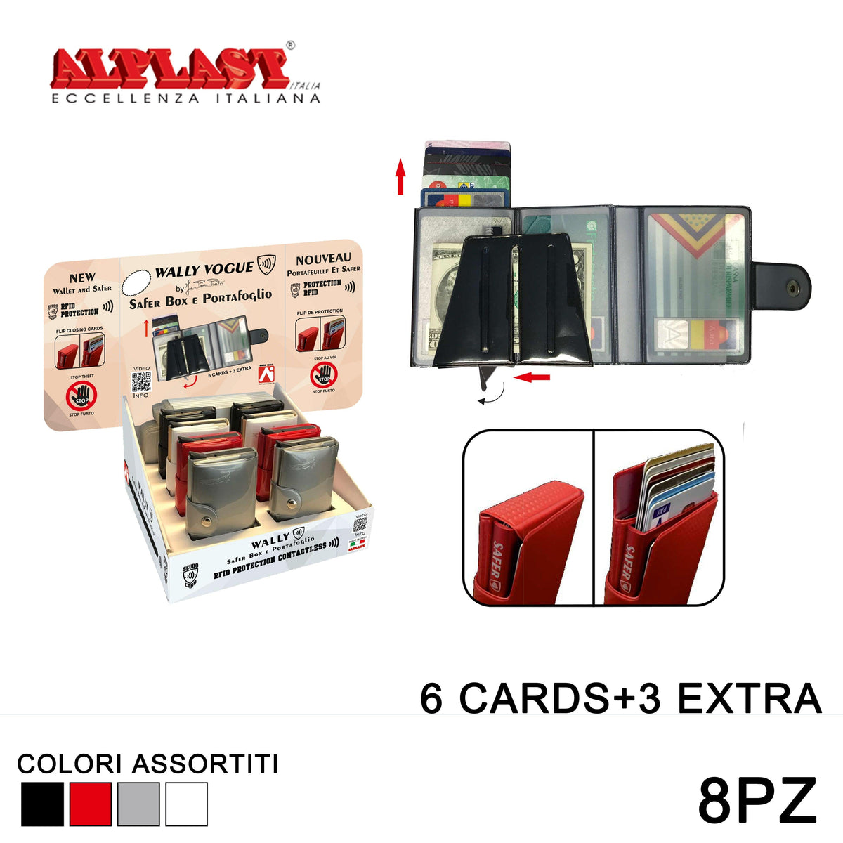 PORTAFOGLIO/PORTACARD 8PZ WALLY VOGUE ALPLAST ART.1030V PZ1 - koseakasa
