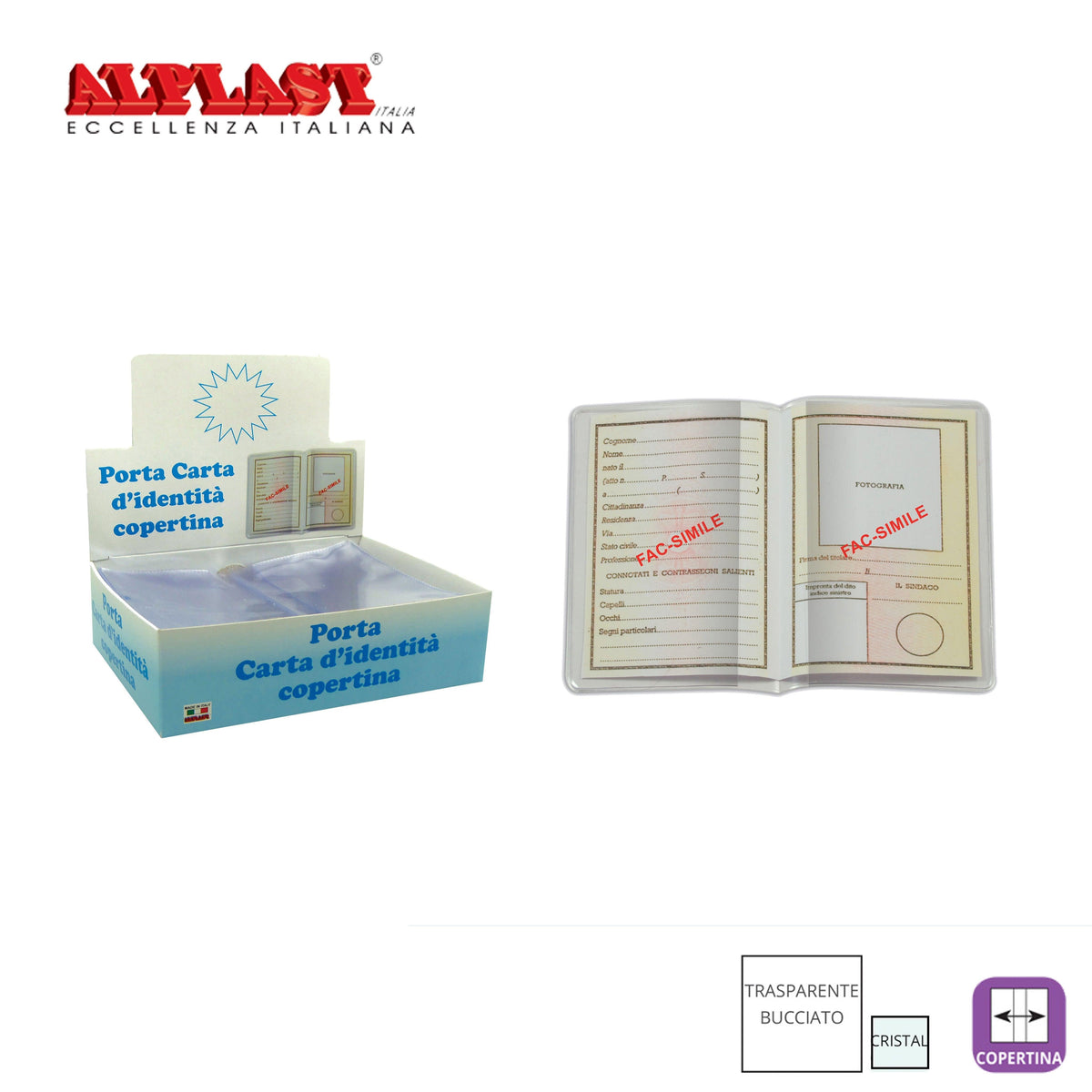 CARTA IDENTITA TASCA 100PZ ALPLAST ART.1016V PZ1 - koseakasa