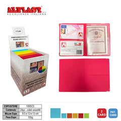 PORTA DOC. 24PZ PATENTE CARD COLOR ASS. ALPLAST ART.1005CS PZ1 - koseakasa