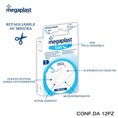 ART.112677 MEGAPLAST SOFT ML STRISCIA 100X6CM TNT BIANCO CONF.1 12PZ - koseakasa