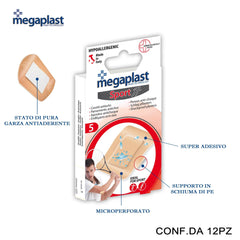 ART.112950 MEGAPLAST SPORT ML 5 CEROTTI FOAM 5X7.5CM CONF.5 12PZ - koseakasa