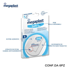ART.119195 MEGAPLAST SOFT 4 CEROTTI TNT/BIANCO 10X15CM XXL CONF.4 6PZ - koseakasa