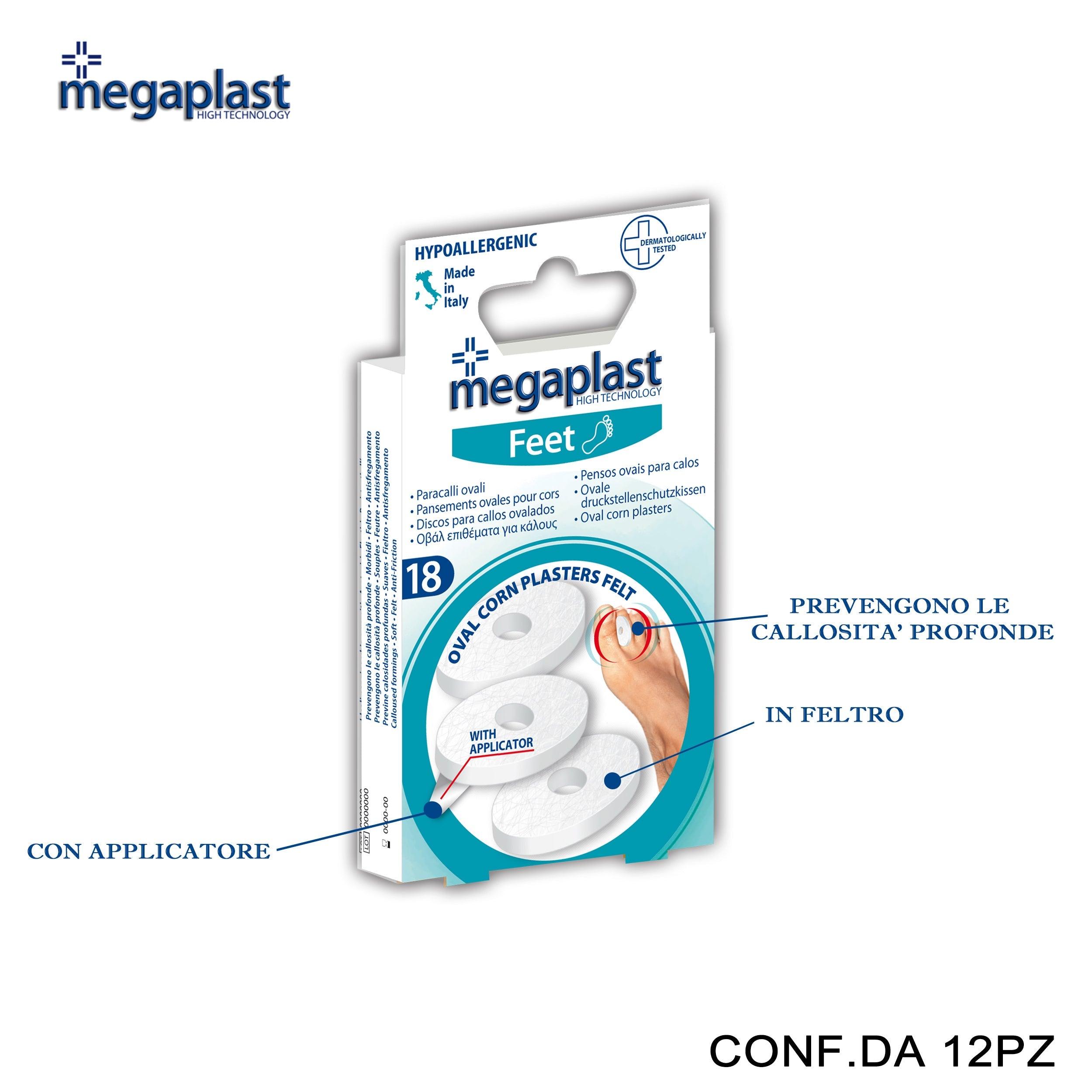 ART.130510 MEGAPLAST FEET ML 18 PARACALLI OVALI FELTRO CONF.18 12PZ - koseakasa