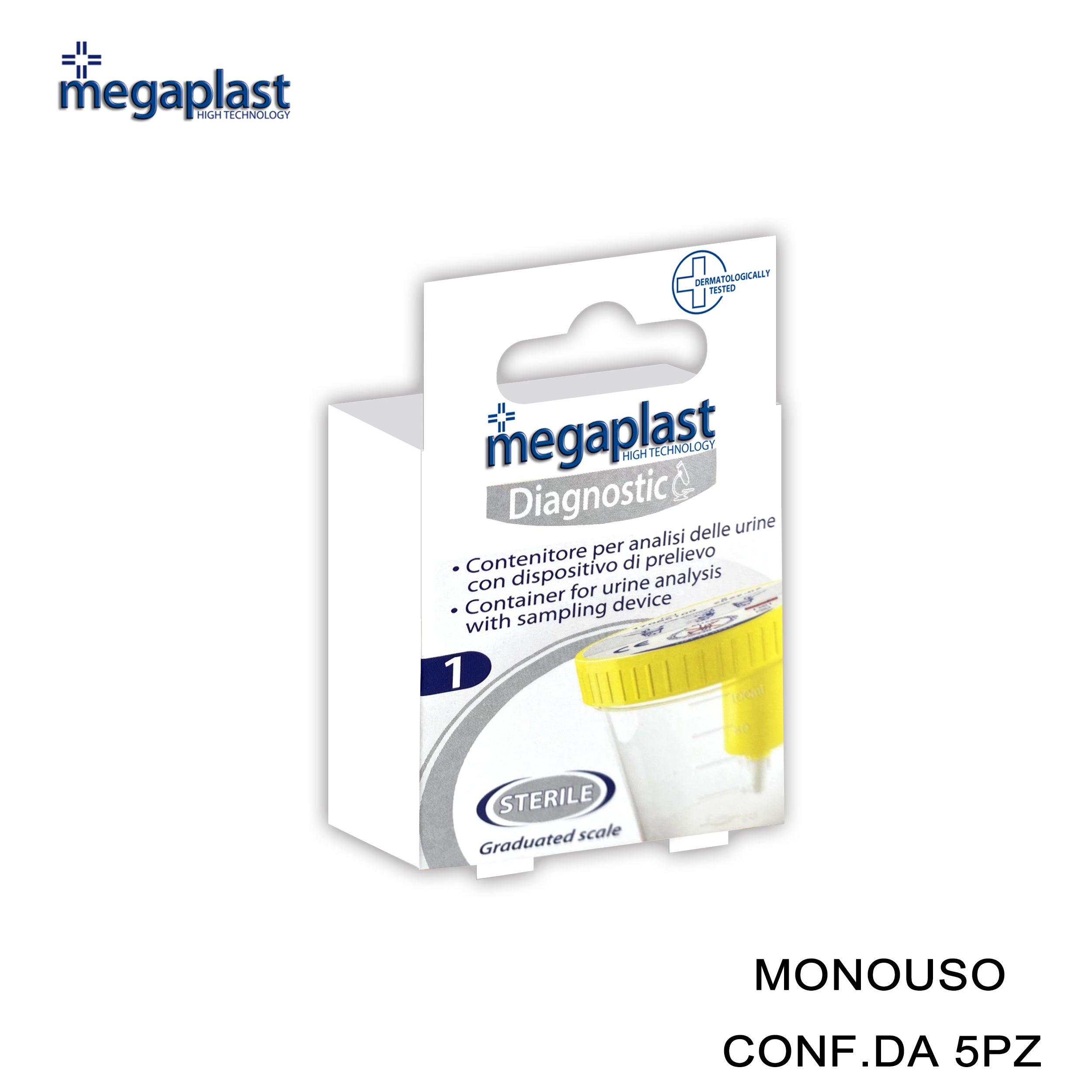 ART.166120 MEGAPLAST DIAGNOSTIC CONTENITORE PER ANALISI DELLE URINE CONF.1 5PZ - koseakasa