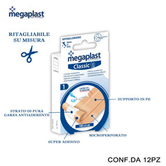 ART.182120 MEGAPLAST CLASSIC ML 1 STRISCIA 100X6CM CONF.1 12PZ - koseakasa