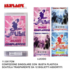ART.10113 ALPLAST BIGLIETTI DI AUGURI COMPLEANNO CONF.12PZ - koseakasa