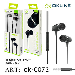 ART.OK-0072 OKLINE 3.5MM AUX Auricolari Nero - koseakasa