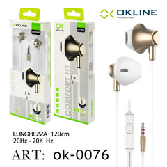 ART.OK-0076 OKLINE 3.5MM AUX Auricolari Bianco - koseakasa