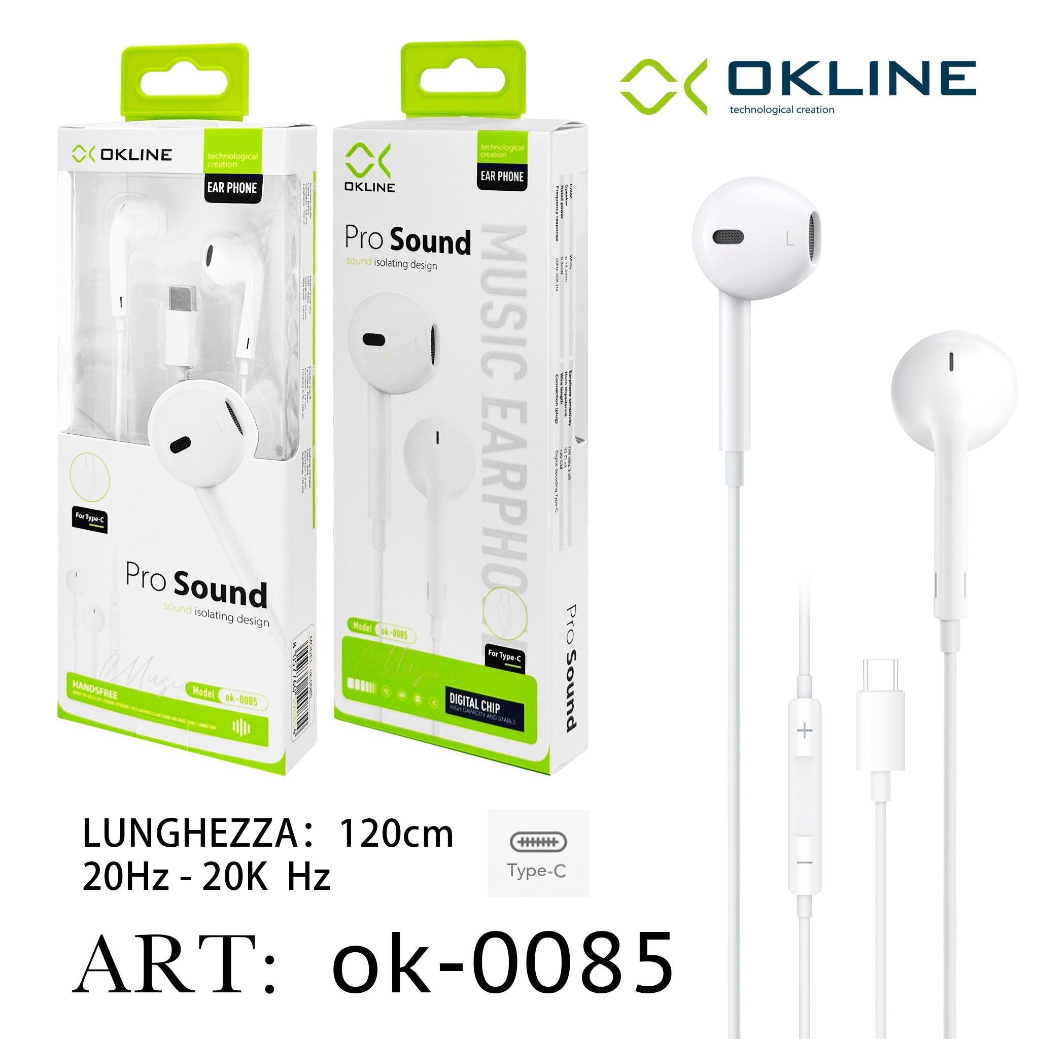 ART.OK-0085 OKLINE TC Auricolari Bianco - koseakasa