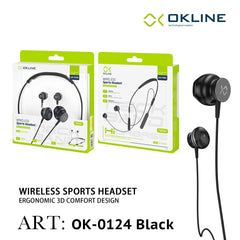 ART.OK-0124NERO OKLINE WIRELESS HEADSET AURICOLARE SPORT NERO - koseakasa