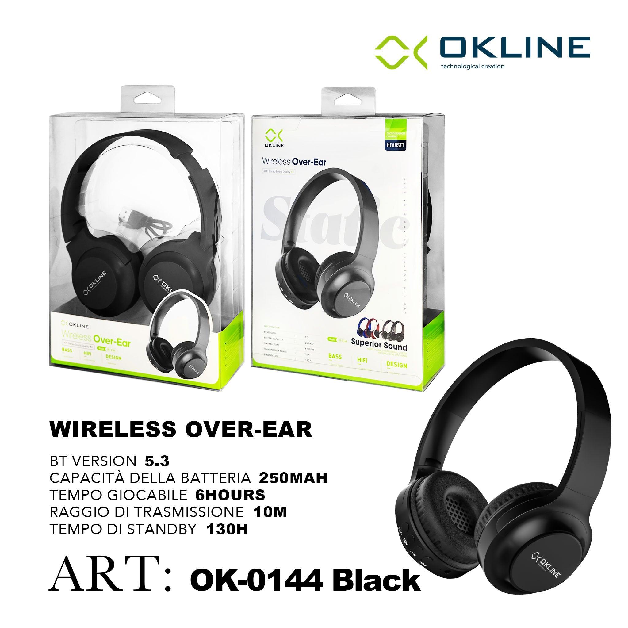 ART.OK-0144NERO OKLINE SUPERIOR SOUND CUFFIE BLUETOOTH NERO - koseakasa