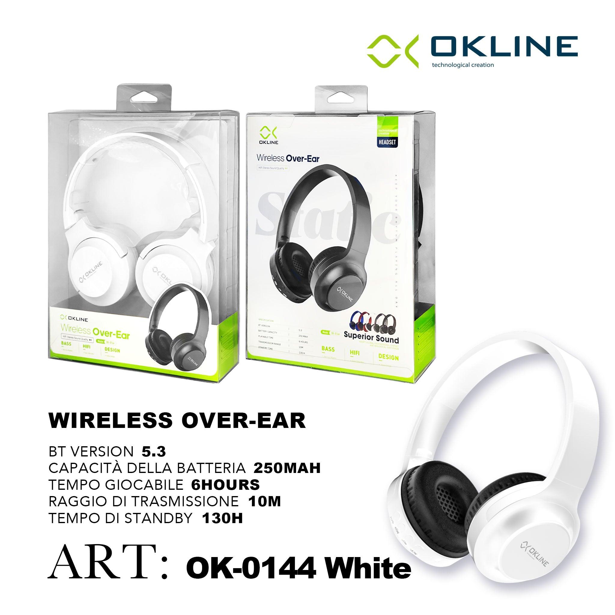 ART.OK-0144BIA OKLINE SUPERIOR SOUND CUFFIE BLUETOOTH BIANCO - koseakasa