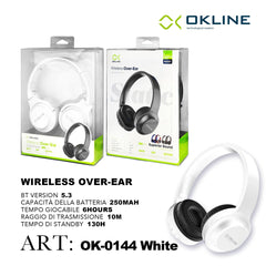 ART.OK-0144BIA OKLINE SUPERIOR SOUND CUFFIE BLUETOOTH BIANCO - koseakasa