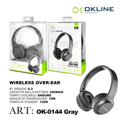 ART.OK-0144GRI OKLINE SUPERIOR SOUND CUFFIE BLUETOOTH GRIGIO - koseakasa