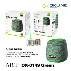ART.OK-0149VER OKLINE KILLER AUDIO WIRELESS VERDE - koseakasa