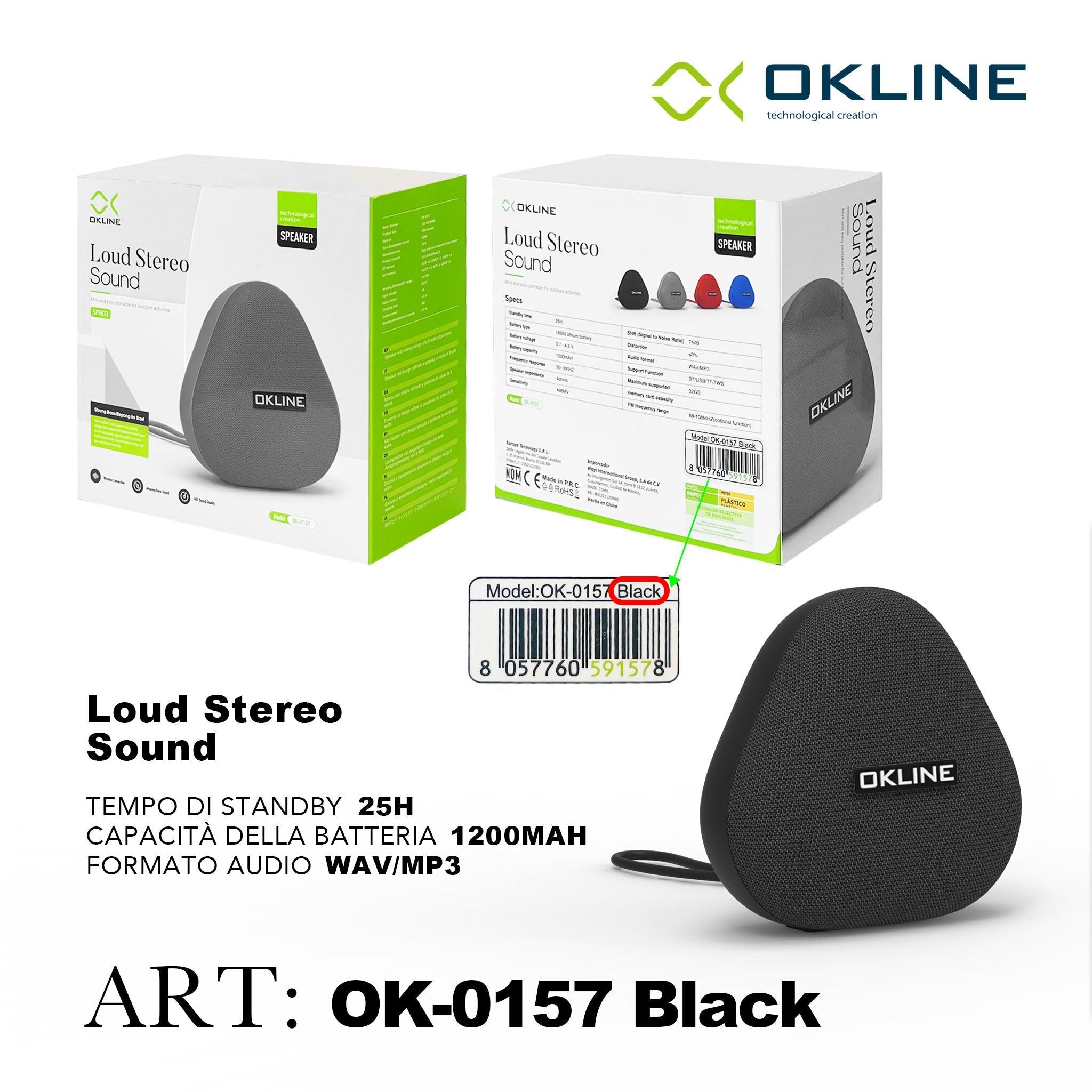 ART.OK-0157NERO OKLINE LOUD STEREO WIRELESS NERO - koseakasa