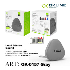 ART.OK-0157GRI OKLINE LOUD STEREO WIRELESS GRIGIO - koseakasa