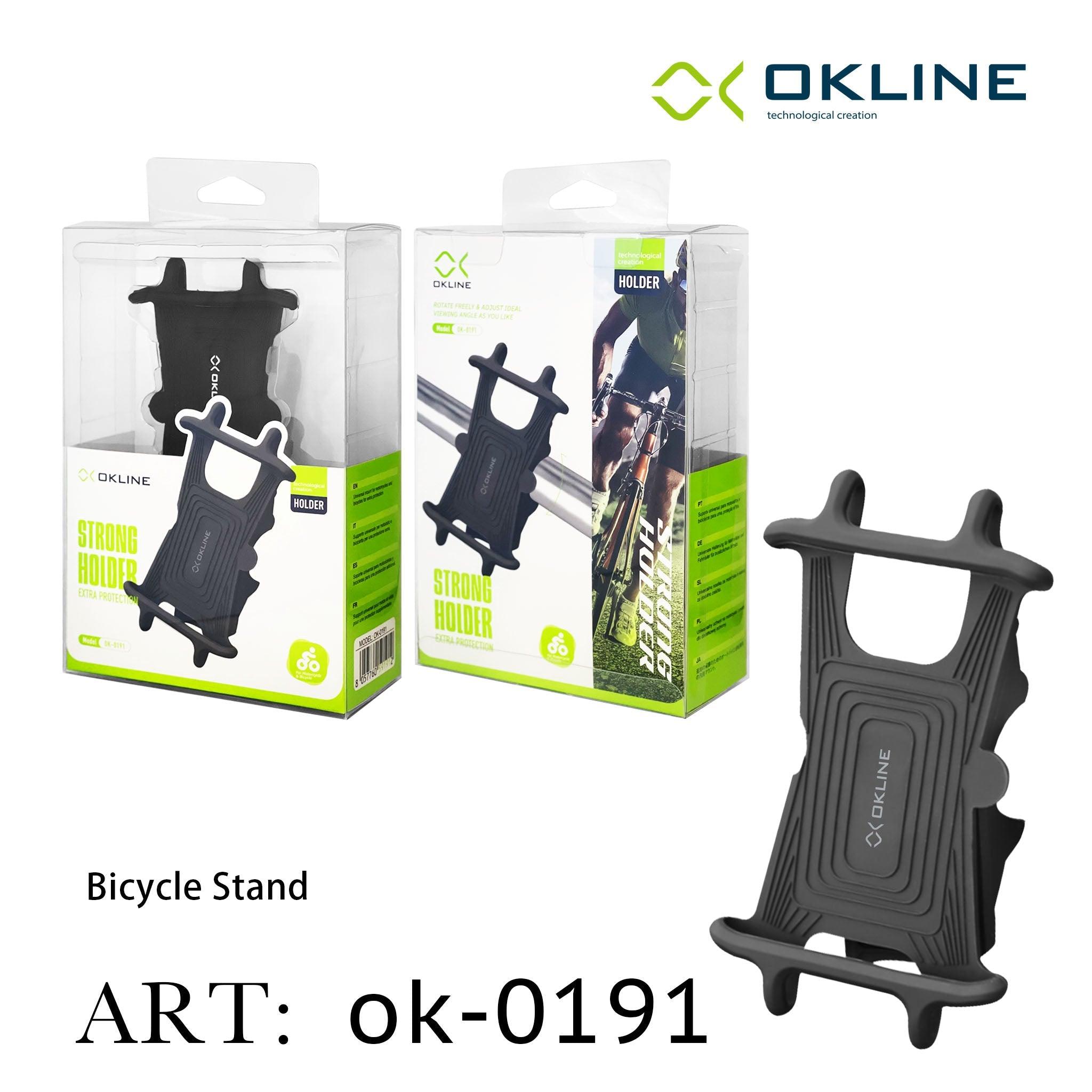 ART.OK-0191 OKLINE ROTATE FREELY SUPPORTO DEL TELEFONO MOTOCICLO E BICICLETTA NERO - koseakasa