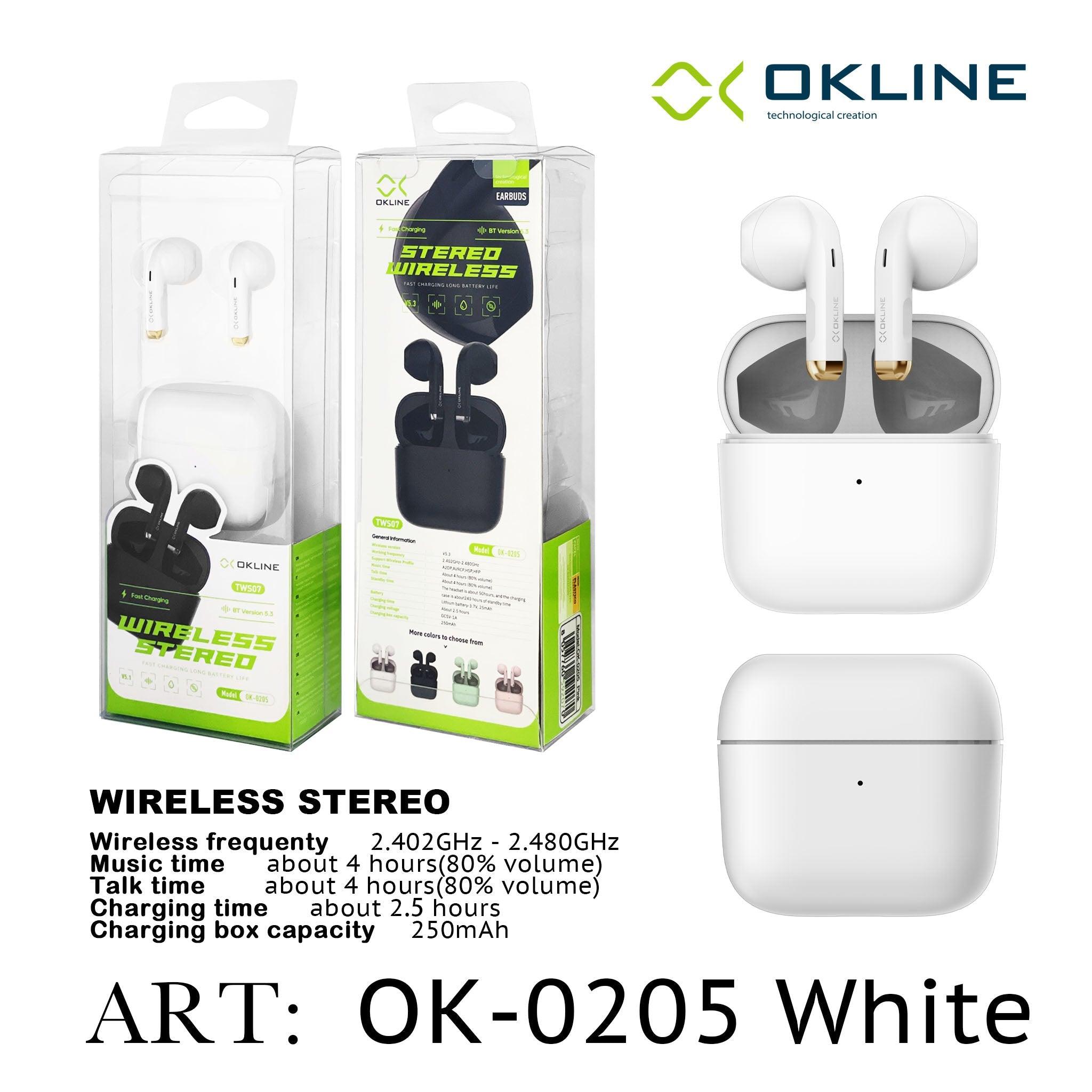 ART.OK-0205BIA OKLINE STEREO CUFFIE WIRELESS BIANCO - koseakasa