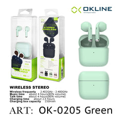 ART.OK-0205VER OKLINE STEREO CUFFIE WIRELESS VERDE - koseakasa