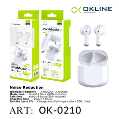 ART.OK-0210 OKLINE PROMUSIC CUFFIE WIRELESS BIANCO - koseakasa