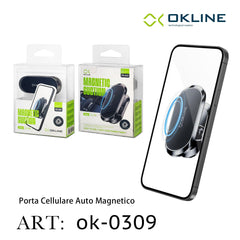 ART.OK-0309 OKLINE SUCTION SUPPORTO MAGNETICO DEL TELEFONO AUTOMOBILE NERO - koseakasa