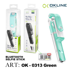 ART.OK-0313VER OKLINE ASTA PER SELFIE CON TREPPIEDE E TELECOMANDO WIRELESS VERDE - koseakasa