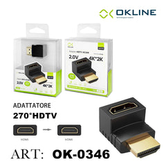 ART.OK-0346 OKLINE ADATTATORE 270 GRADI HDTV AF/AM NERO - koseakasa