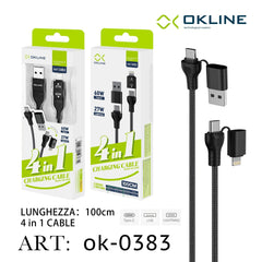 ART.OK-0383 OKLINE Ricarica Multiplo Cavo Rapida 4 IN 1 100cm - koseakasa