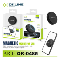 ART.OK-0485 OKLINE MINI SUPPORTO MAGNETICO DEL TELEFONO AUTOMOBILE NERO - koseakasa