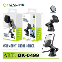 ART.OK-0499 OKLINE MAGNETICO SUPPORTO VENTOSA DEL TELEFONO AUTOMOBILE NERO - koseakasa