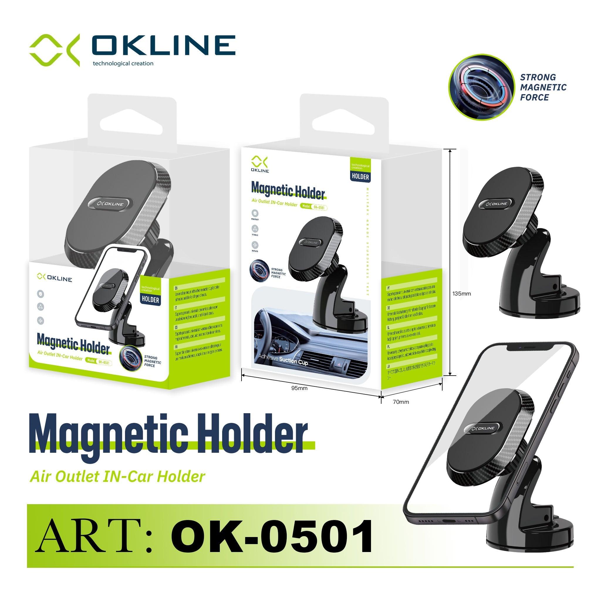 ART.OK-0501 OKLINE SUPPORTO VENTOSA ADESIVA DEL TELEFONO AUTOMOBILE NERO - koseakasa