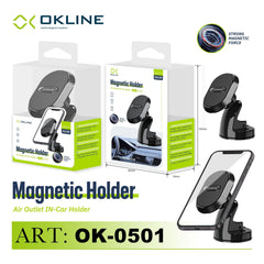 ART.OK-0501 OKLINE SUPPORTO VENTOSA ADESIVA DEL TELEFONO AUTOMOBILE NERO - koseakasa