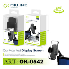 ART.OK-0542 OKLINE SUPER STABLE SUPPORTO SCREEN DEL TELEFONO AUTOMOBILE NERO - koseakasa