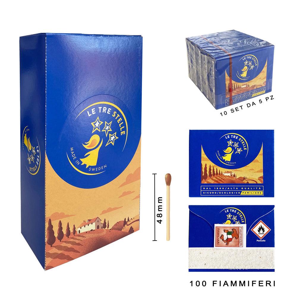 FAMILIARI LE TRE STELLE FIAMMIFERI  100 CONF.50PZ - koseakasa